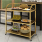 Tavolo da preparazione di stoccaggio aperto a 3 livelli Home Dining Modern Kitchen Trolley