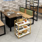 Tavolo da preparazione di stoccaggio aperto a 3 livelli Home Dining Modern Kitchen Trolley
