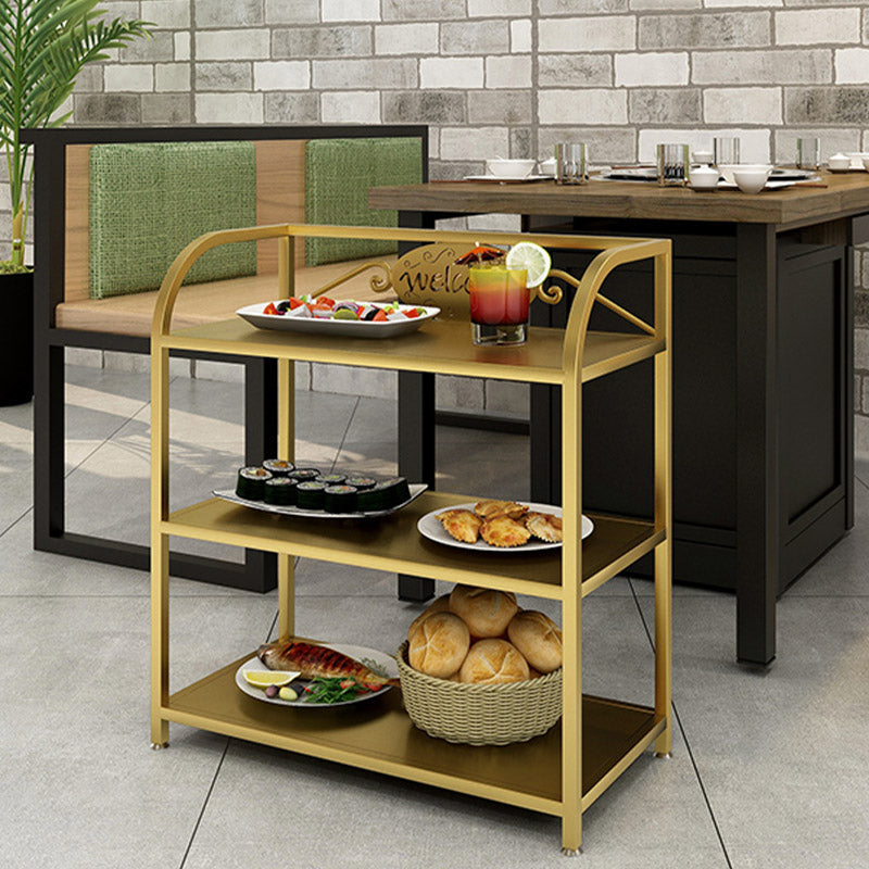 Tavolo da preparazione di stoccaggio aperto a 3 livelli Home Dining Modern Kitchen Trolley