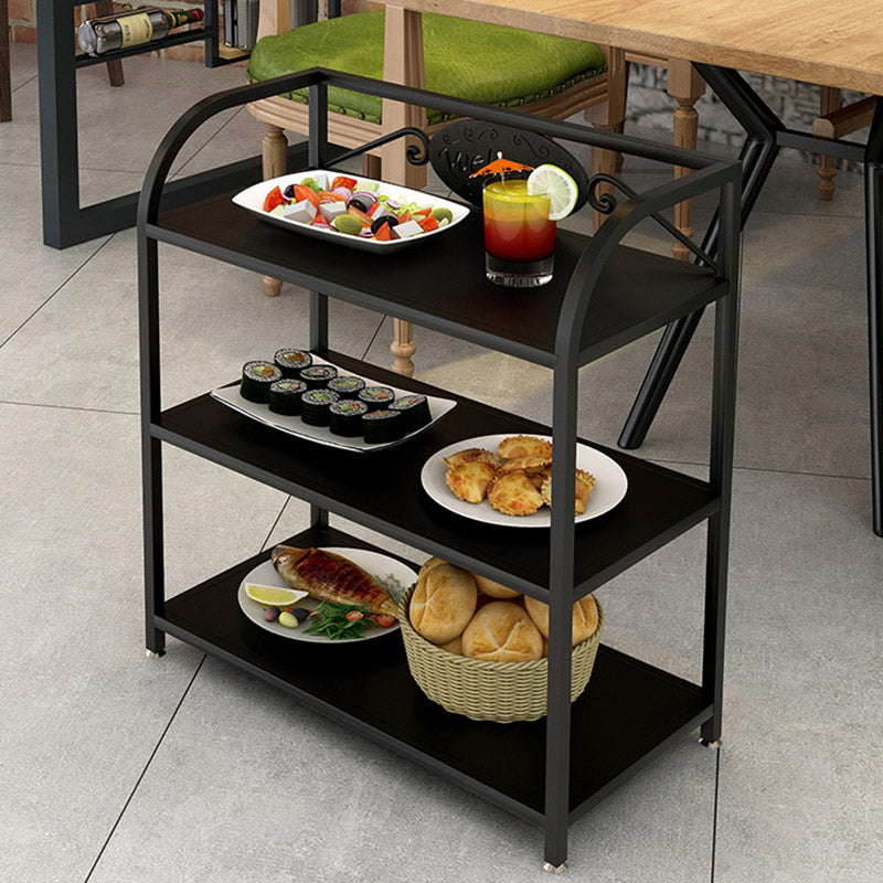 Tavolo da preparazione di stoccaggio aperto a 3 livelli Home Dining Modern Kitchen Trolley