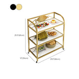 Tavolo da preparazione di stoccaggio aperto a 3 livelli Home Dining Modern Kitchen Trolley