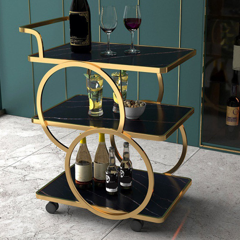 Home Dining Rectangular Prep Table Modern 3-Tier Kitchen Trolley Clearhalo 'furn' 'furn_kitchen_islands_carts' 'Furniture' 'Kitchen & Dining Furniture' 'Kitchen Islands & Carts' 'kitchen_islands_carts' 6646724