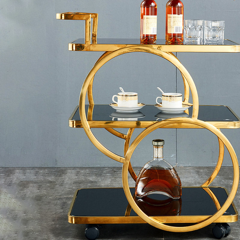 Home Dining Rectangular Prep Table Modern 3-Tier Kitchen Trolley Clearhalo 'furn' 'furn_kitchen_islands_carts' 'Furniture' 'Kitchen & Dining Furniture' 'Kitchen Islands & Carts' 'kitchen_islands_carts' 6646741