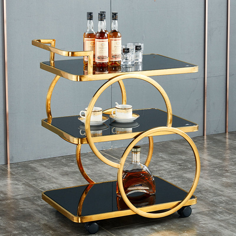 Home Dining Rectangular Prep Table Modern 3-Tier Kitchen Trolley Clearhalo 'furn' 'furn_kitchen_islands_carts' 'Furniture' 'Kitchen & Dining Furniture' 'Kitchen Islands & Carts' 'kitchen_islands_carts' 6646742
