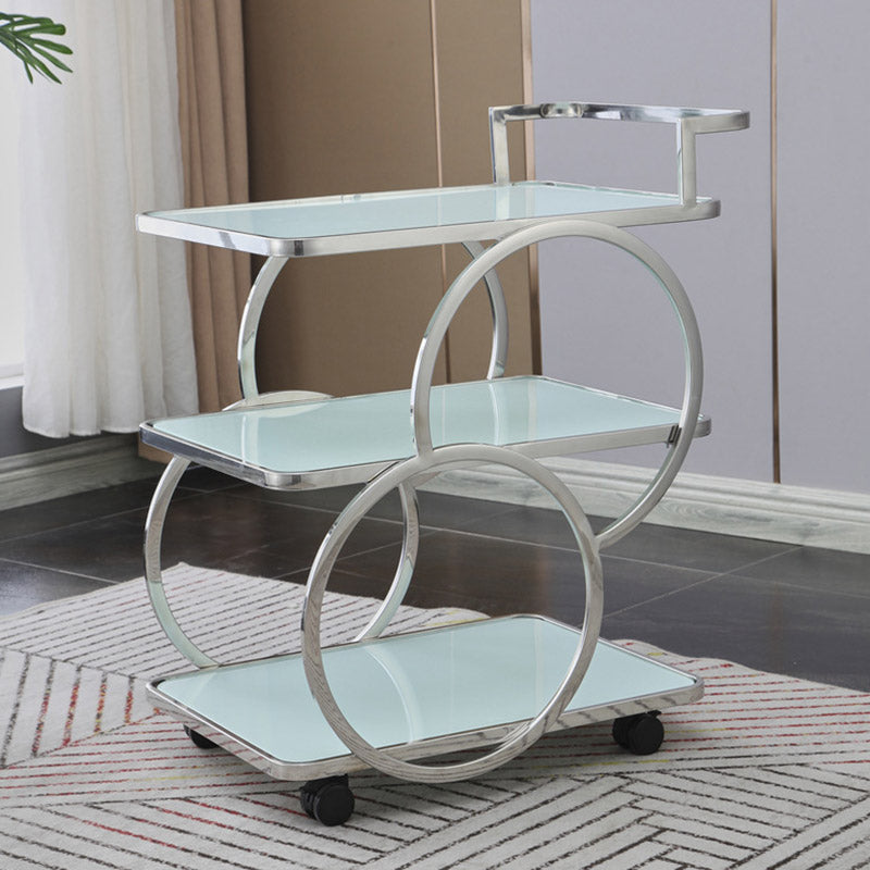 Home Dining Rectangular Prep Table Modern 3-Tier Kitchen Trolley Clearhalo 'furn' 'furn_kitchen_islands_carts' 'Furniture' 'Kitchen & Dining Furniture' 'Kitchen Islands & Carts' 'kitchen_islands_carts' 6646746