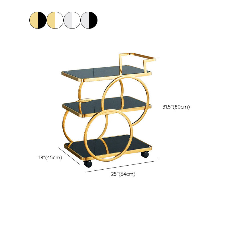 Home Dining Rectangular Prep Table Modern 3-Tier Kitchen Trolley Clearhalo 'furn' 'furn_kitchen_islands_carts' 'Furniture' 'Kitchen & Dining Furniture' 'Kitchen Islands & Carts' 'kitchen_islands_carts' 6646748