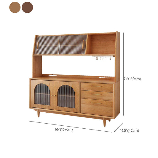 Tavolo a buffet moderno con porte scorrevoli in legno a buffet in legno massiccio