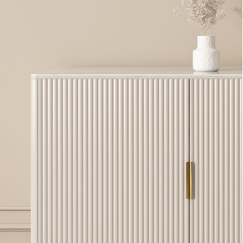 Mesa del aparador beige con cajones del comedor contemporáneo