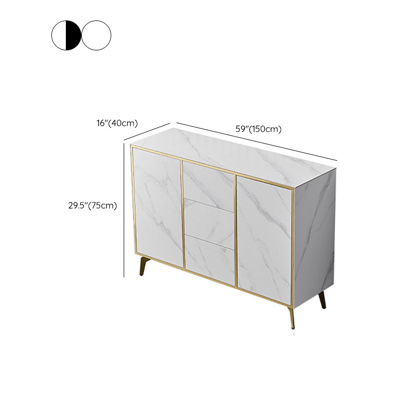 Contemporary Sideboard Table 3 Drawer Sideboard Cabinet for Kitchen Clearhalo 'buffet_sideboard' 'Buffets & Sideboards' 'furn' 'furn_buffet_sideboard' 'Furniture' 'Kitchen & Dining Furniture' 6646789