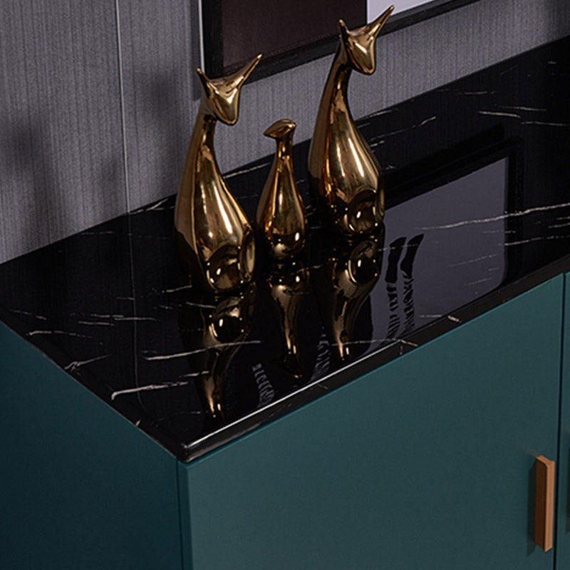 Server da pranzo verde in falda marmo con cassetti a buffet da pranzo moderno