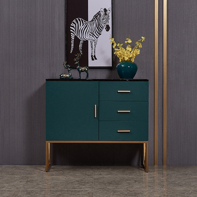 Server da pranzo verde in falda marmo con cassetti a buffet da pranzo moderno