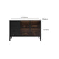 Black Dining Server with Drawers Contemporary Sideboard Cabinet Clearhalo 'buffet_sideboard' 'Buffets & Sideboards' 'furn' 'furn_buffet_sideboard' 'Furniture' 'Kitchen & Dining Furniture' 6646860