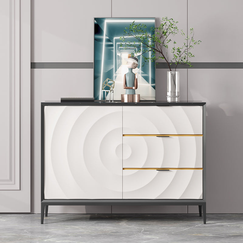 Server da pranzo in pietra e legno con cassetti moderni tavolo da sideboard