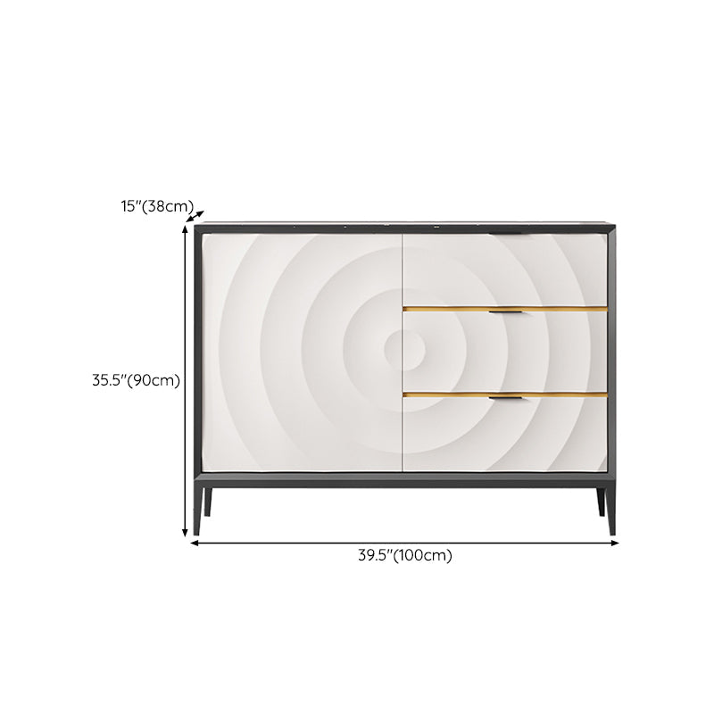 Server da pranzo in pietra e legno con cassetti moderni tavolo da sideboard