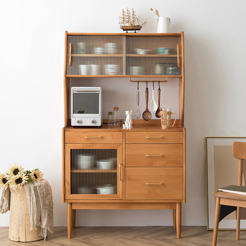 Server da pranzo contemporaneo con porte scorrevoli Server a buffet in legno massiccio