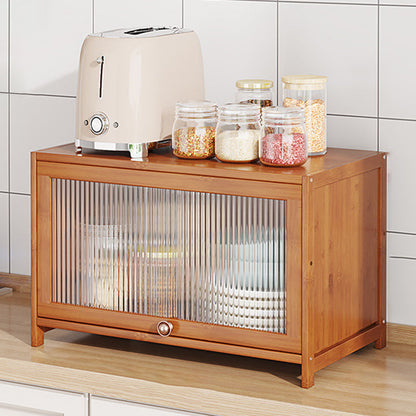 Server di pranzo glam di cucina in bambù marrone per soggiorno