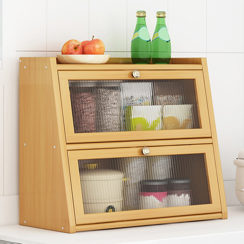Visible Acrylic Door Server Bamboo Dinner Server for Kitchen Use ...