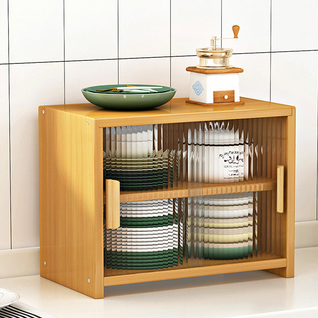 Sichtbares Glastür Sideboard Bambus Seitenbrett für die Küche Verwendung