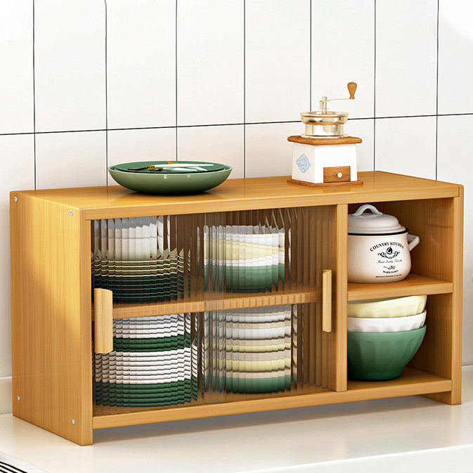 Sichtbares Glastür Sideboard Bambus Seitenbrett für die Küche Verwendung