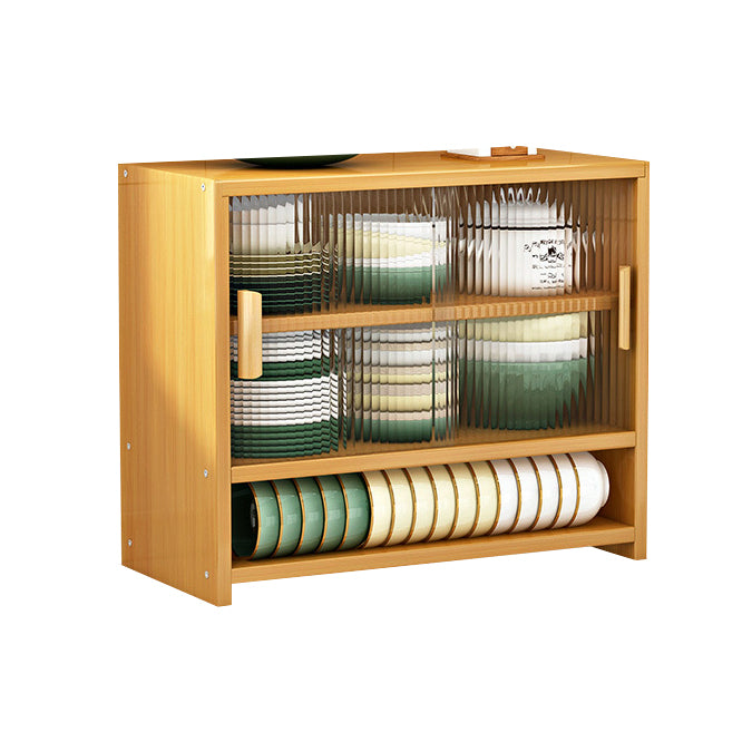Sichtbares Glastür Sideboard Bambus Seitenbrett für die Küche Verwendung