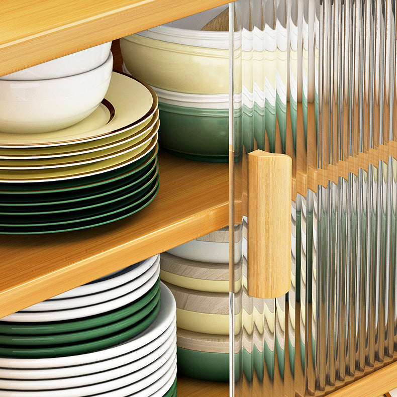 Sichtbares Glastür Sideboard Bambus Seitenbrett für die Küche Verwendung