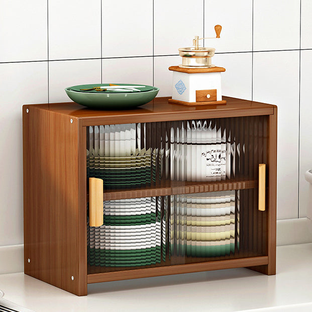 Sichtbares Glastür Sideboard Bambus Seitenbrett für die Küche Verwendung