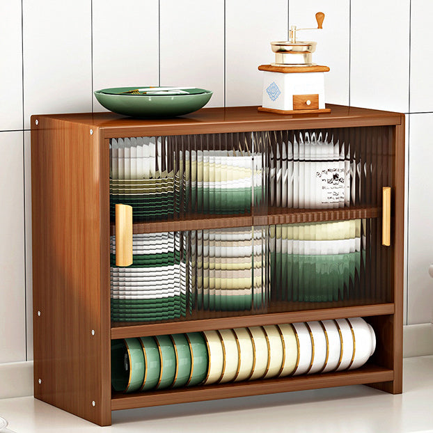 Sichtbares Glastür Sideboard Bambus Seitenbrett für die Küche Verwendung