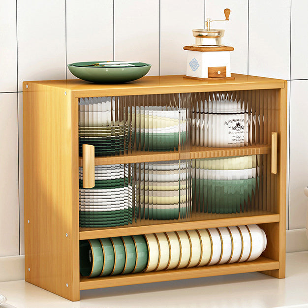 Sichtbares Glastür Sideboard Bambus Seitenbrett für die Küche Verwendung