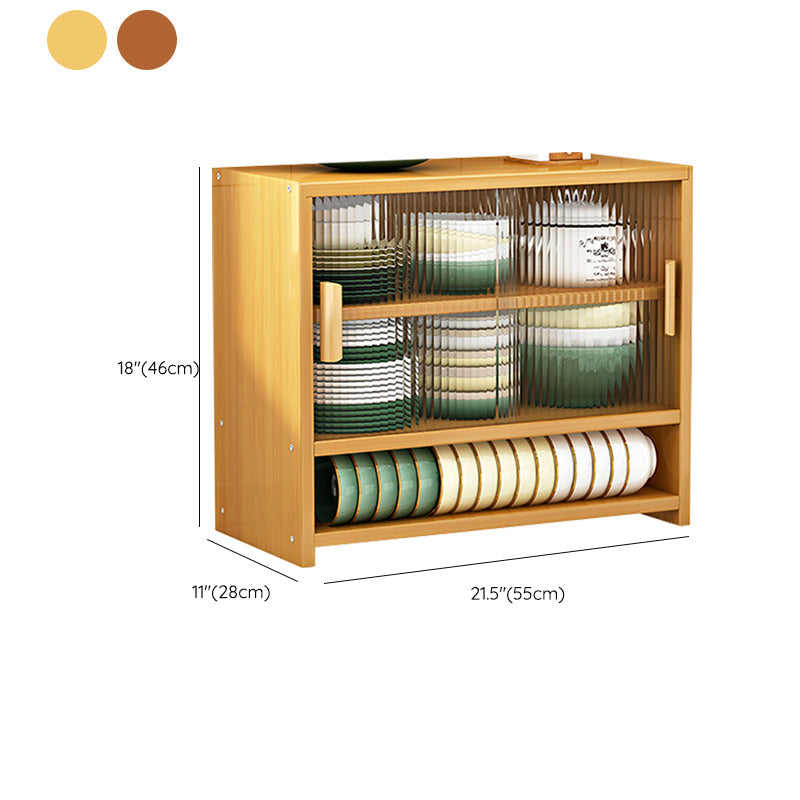 Sichtbares Glastür Sideboard Bambus Seitenbrett für die Küche Verwendung