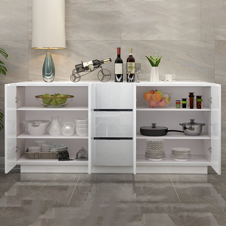 Pinie de bois en bois d'ingénierie blanche buffet de style moderne avec 3 tiroirs