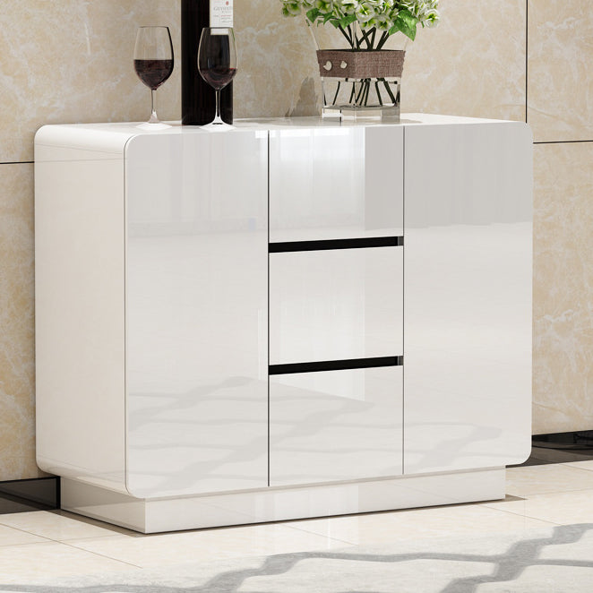 Pinie de bois en bois d'ingénierie blanche buffet de style moderne avec 3 tiroirs