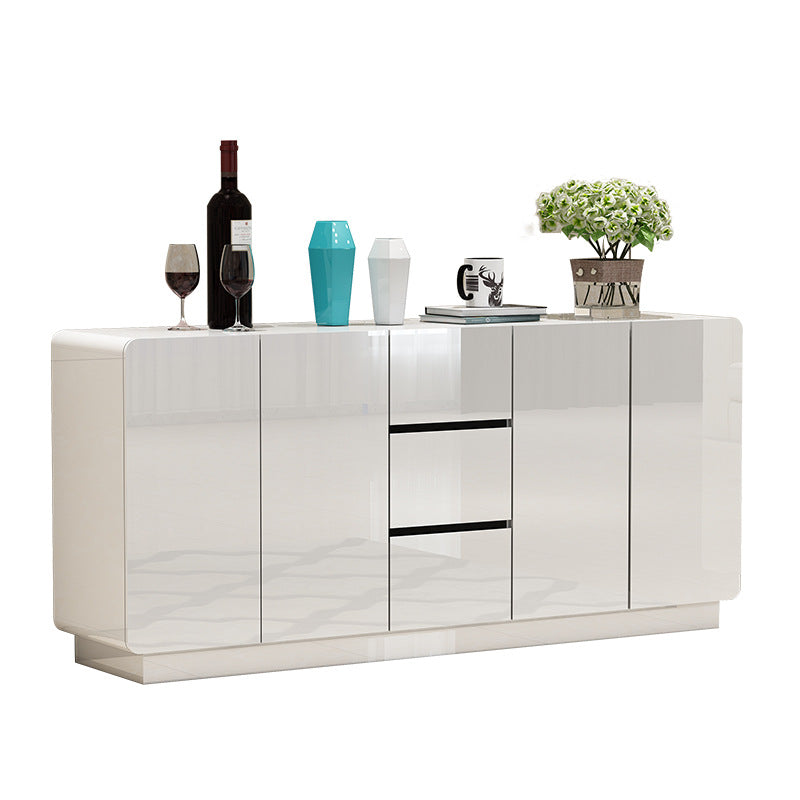 Pinie de bois en bois d'ingénierie blanche buffet de style moderne avec 3 tiroirs