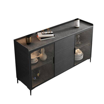 Moderne Crednenza Stone Dining Buffet mit Schränken und Schubladen