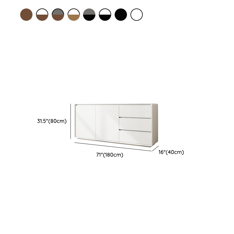 Buffet da pranzo in legno di credenza moderno e contemporaneo con armadi e cassetti