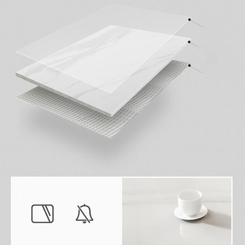 Bureau de bureau en pierre moderne 3 tiroirs 29,53 "Tableau d'écriture avec base de piédestal