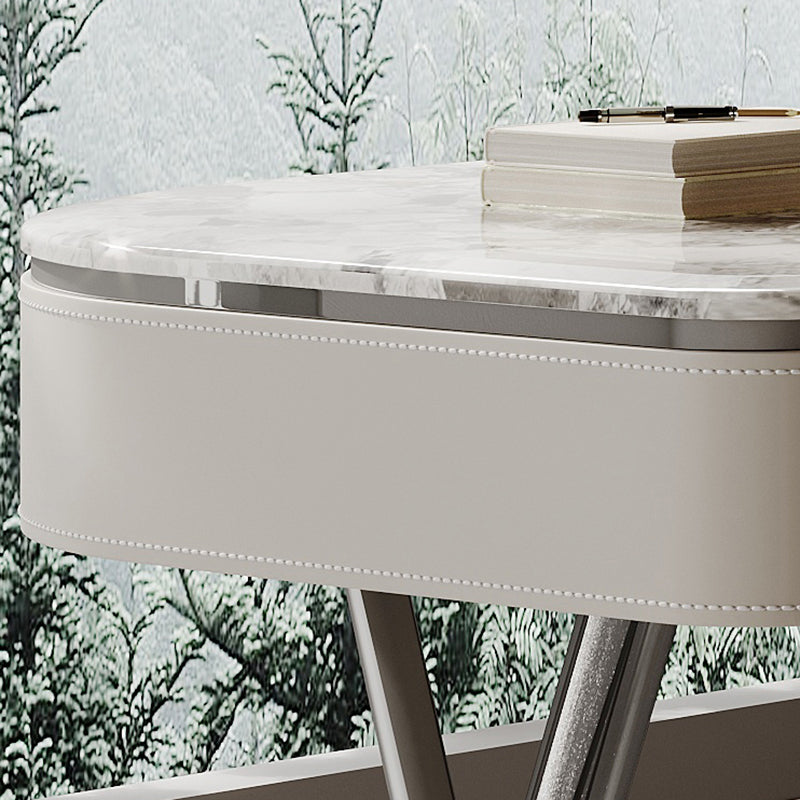 Zeitgenössischer Stone Office Desk 2 Schubladen 27,56 "W Writing Desk