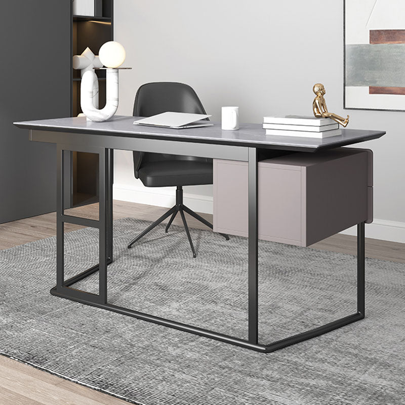 Steinrechteck-Schreibtisch 2-Drawers 23,62 "großer Büroschreibtisch