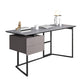 Steinrechteck-Schreibtisch 2-Drawers 23,62 "großer Büroschreibtisch