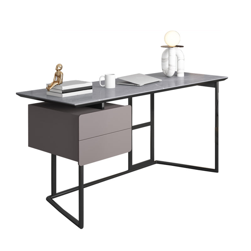 Steinrechteck-Schreibtisch 2-Drawers 23,62 "großer Büroschreibtisch