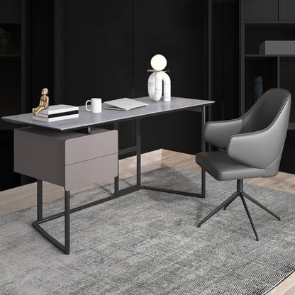 Steinrechteck-Schreibtisch 2-Drawers 23,62 "großer Büroschreibtisch