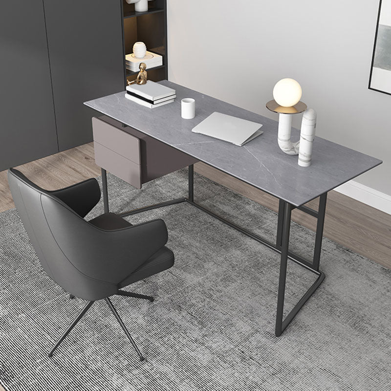 Steinrechteck-Schreibtisch 2-Drawers 23,62 "großer Büroschreibtisch