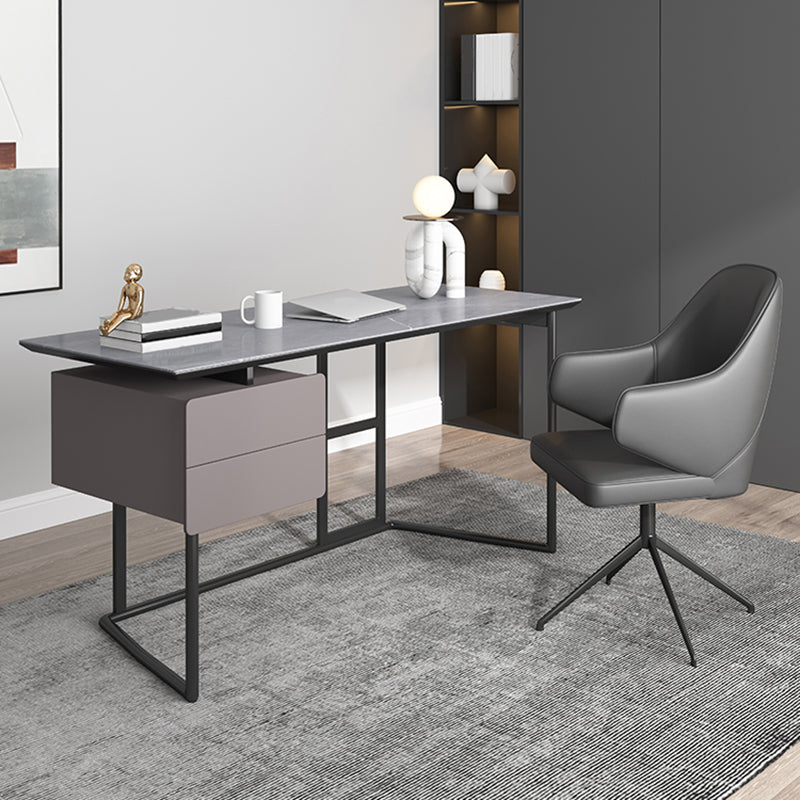 Steinrechteck-Schreibtisch 2-Drawers 23,62 "großer Büroschreibtisch