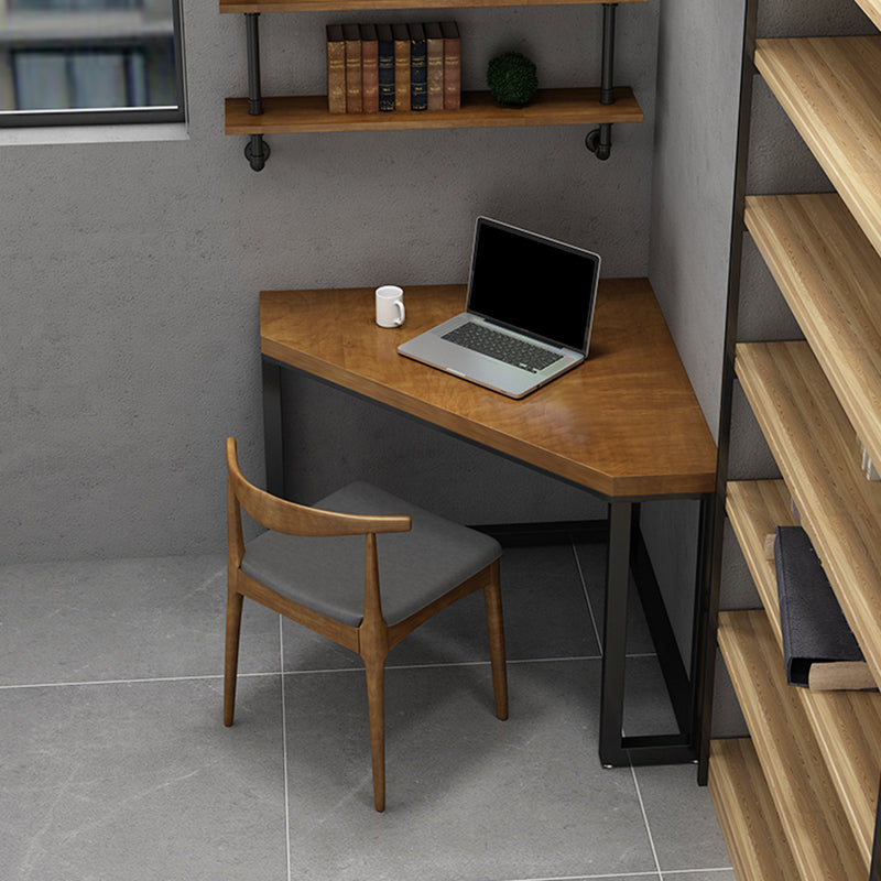 Scrivania d'angolo in legno massiccio moderno 29.53 "scrivania alta con gambe di ferro