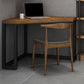 Scrivania d'angolo in legno massiccio moderno 29.53 "scrivania alta con gambe di ferro