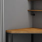 Scrivania d'angolo in legno massiccio moderno 29.53 "scrivania alta con gambe di ferro