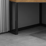 Scrivania d'angolo in legno massiccio moderno 29.53 "scrivania alta con gambe di ferro