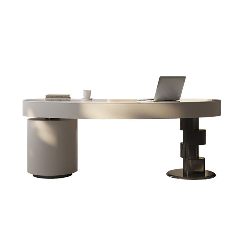 MODERNA STONE OFFICIO 4 cassetti 23.62 "W di scrittura con base di piedistallo