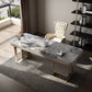 Glam Stone Rectangle Writing Desk 2 Drawers 29.53" Tall Office Desk 70.9"L x 27.6"W x 29.5"H Clearhalo 'furn' 'furn_office_desk' 'Furniture' 'Office Desks' 'Office Furniture' 'office_desk' 6647777