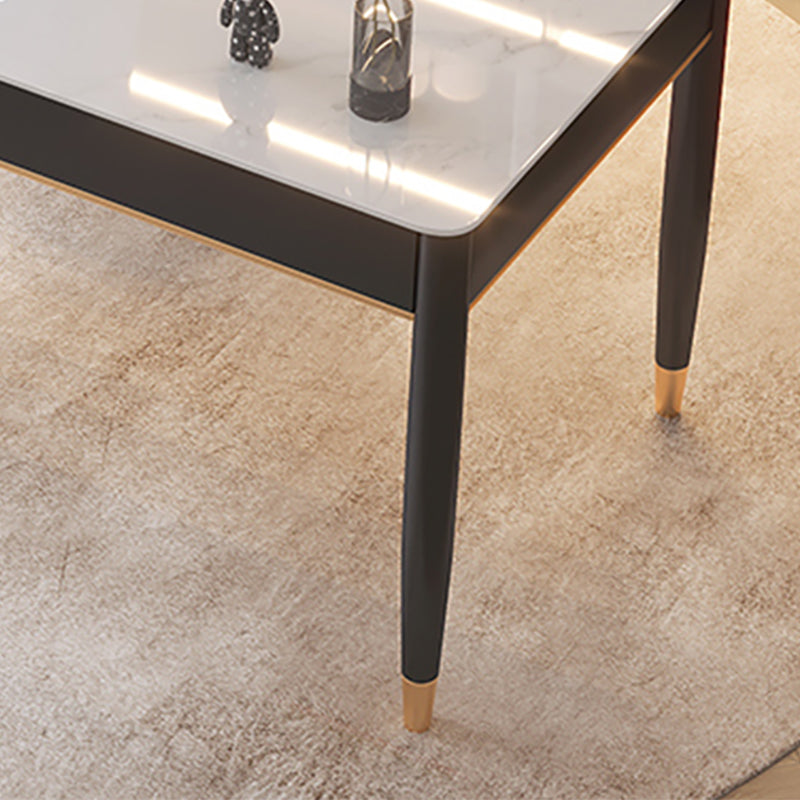 Contemporary Stone Office Desk 2 Drawers Parsons Base Writing Desk Clearhalo 'furn' 'furn_office_desk' 'Furniture' 'Office Desks' 'Office Furniture' 'office_desk' 6647797