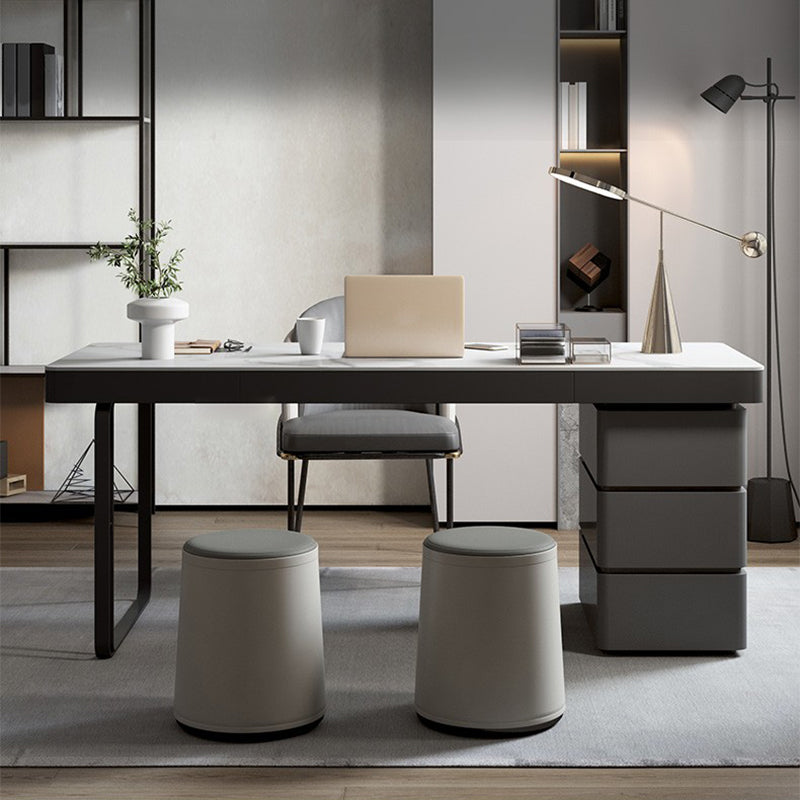 Zeitgenössischer Stein Schreibtisch Schlafzimmer Büroschreibtisch mit 3 Schubladen